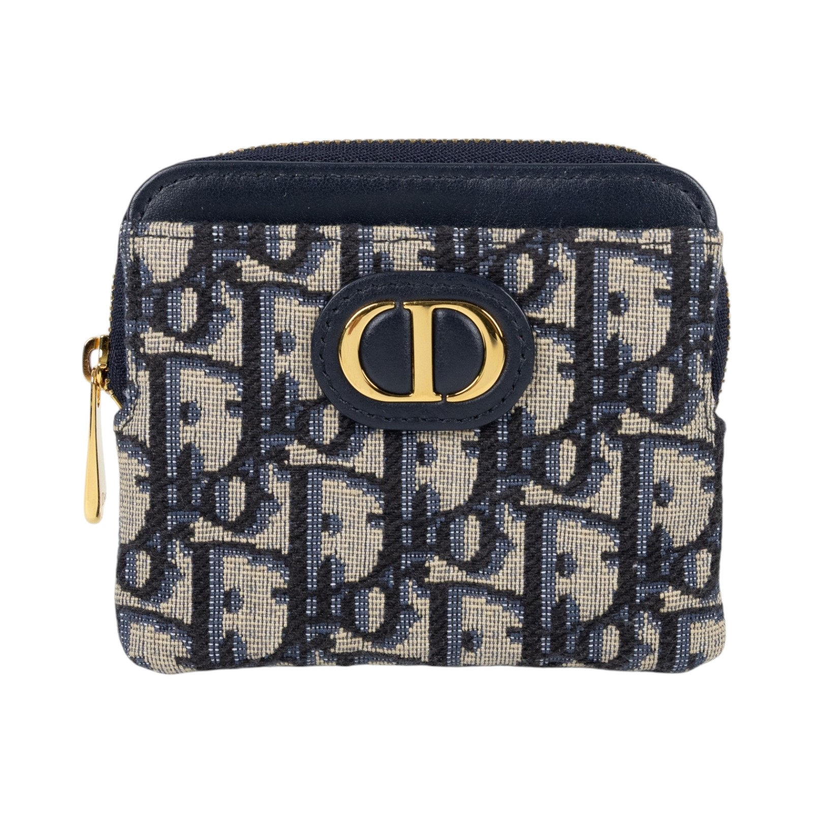 迪奧 CHRISTIAN DIOR 零錢包 卡包 S2309UTZQ 藍緹花拉鍊吐司零錢包 防塵袋/原廠盒子/韓國收據/保證卡
