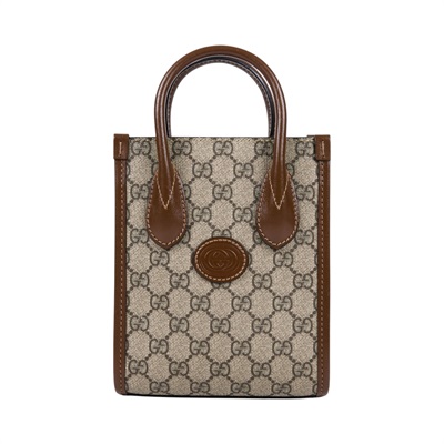古馳 GUCCI Interlocking G 迷你 手提袋 671623 92TCG 咖INTERLOCKING琴譜包 防塵袋/背帶/購買證明
