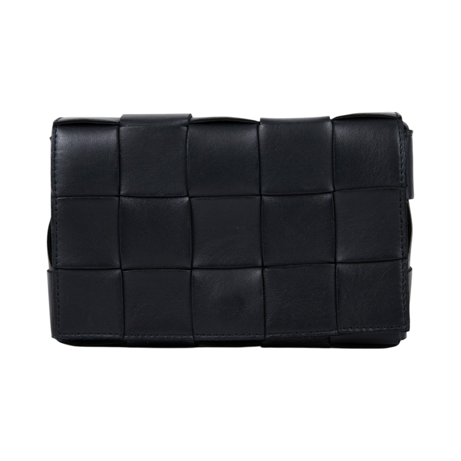 寶緹嘉 BOTTEGA VENETA Small Cassette 編織包 730848VMAY1 黑CASSETTE 5x3 防塵袋/購買證明正本