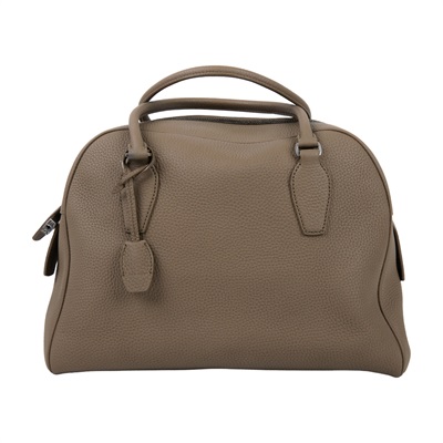 安靜奢華主義 THE ROW India 12 Bag 保齡球袋 手提包 W1595L133 煙灰褐INDIA手提包 防塵袋/鎖組