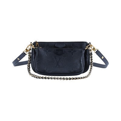 路易威登 LOUIS VUITTON Multi Pochette Accessoires 壓花牛皮 混合式 斜背袋 M80399 晶片款  防塵袋/背帶2/購買證明正本