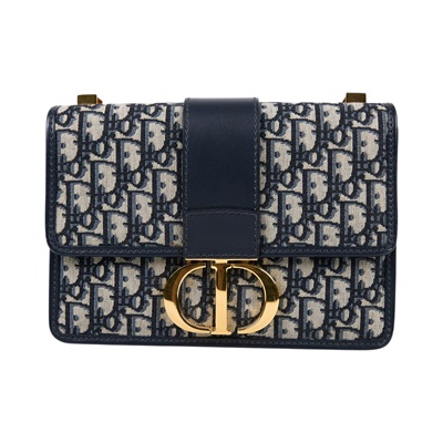 迪奧 CHRISTIAN DIOR 30 Montaigne 蒙田包 肩背包 斜背包 M9203UTZQ 藍緹花蒙田30 防塵袋/背帶
