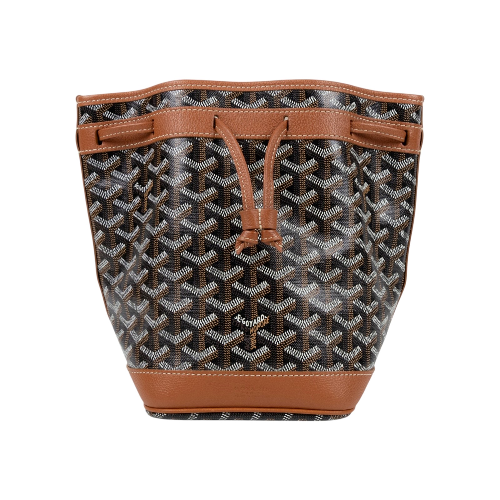 高雅德 GOYARD Petit Flot Bucket PM Bag 水桶包 PEFLOTPMLTY 棕 PETIT FLOT 水桶包 防塵袋/購買證明正本