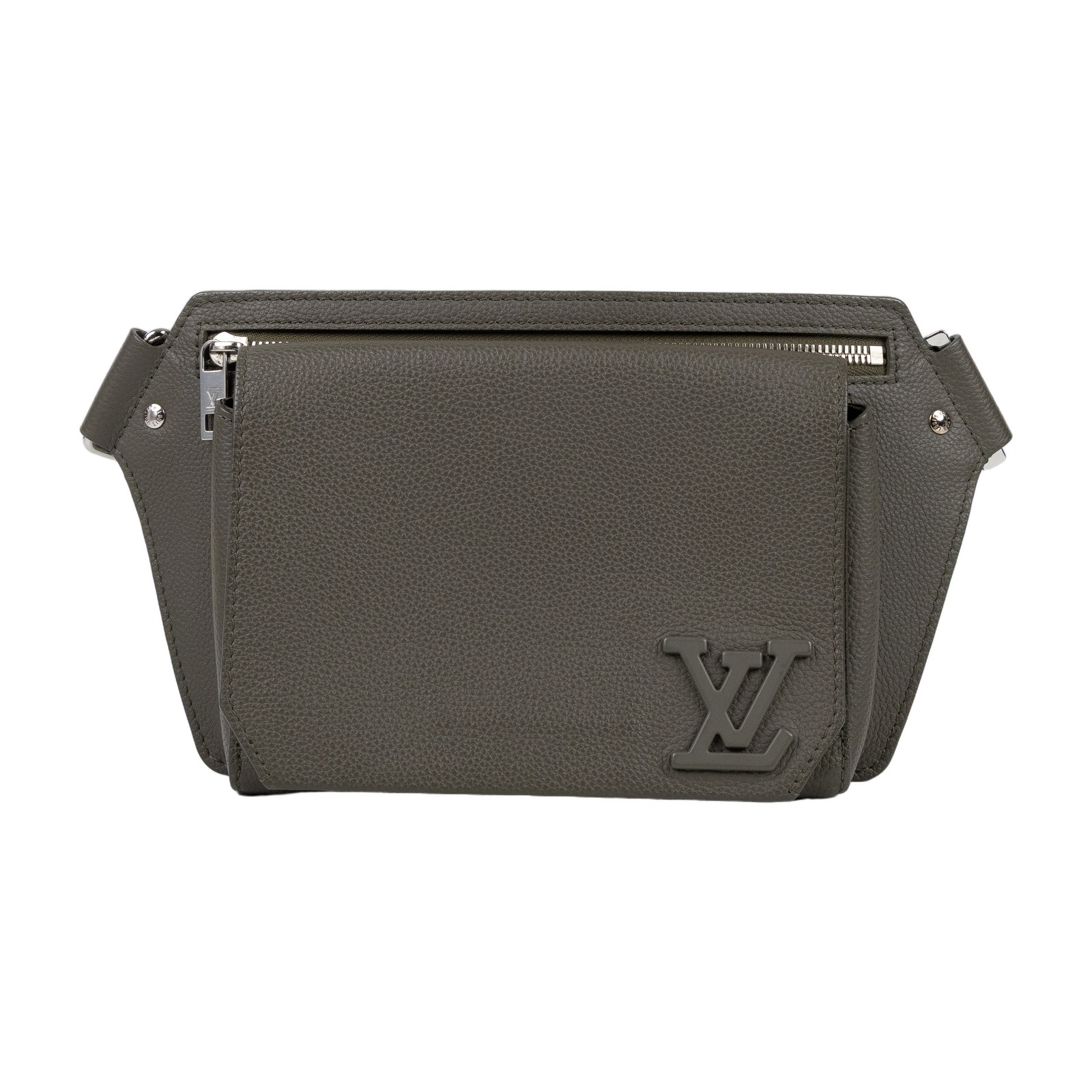 路易威登 LOUIS VUITTON Takeoff 斜背包 M21364 晶片款 墨綠TAKEOFF斜背包 原廠盒子/防塵袋