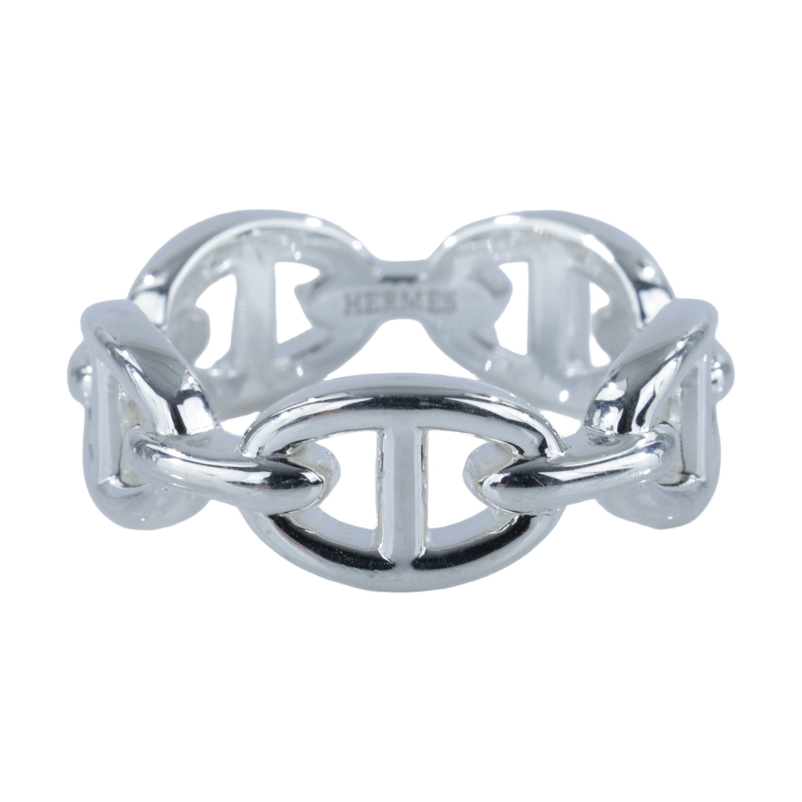 愛馬仕 Hermes Chaine dancre Enchainee 豬鼻子 戒指 H109507Bv00057 /25G461916/#57  原廠盒子/購買證明影本