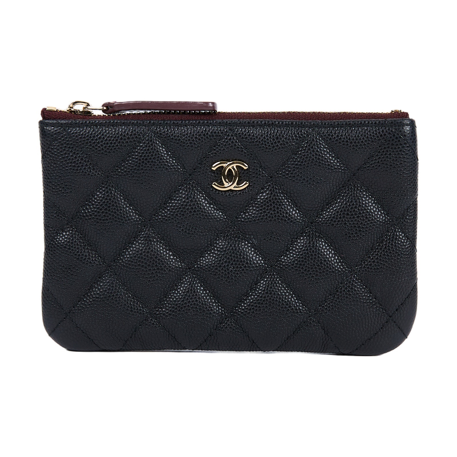 香奈兒 CHANEL 手拿包 隨身包 零錢包 小皮件 A82365 B01481 31開 黑色荔枝皮POUCH 原廠盒子/防塵袋/購買證明影本