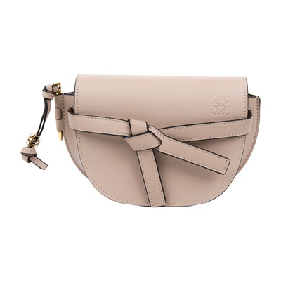 羅意威 LOEWE Mini Gate Dual bag 迷你 小牛皮 肩背包 帆布背帶 A650N46X13 沙色GATE MINI 原廠盒子/防塵袋