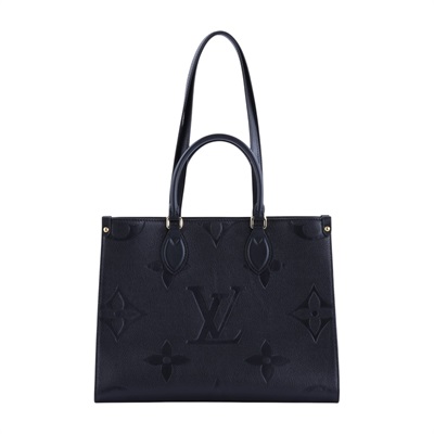 路易威登 LOUIS VUITTON OnTheGo MM 黑色 壓花 手提 肩背包 M45595 晶片款 黑壓紋ON THE GO MM 原廠盒子/防塵袋