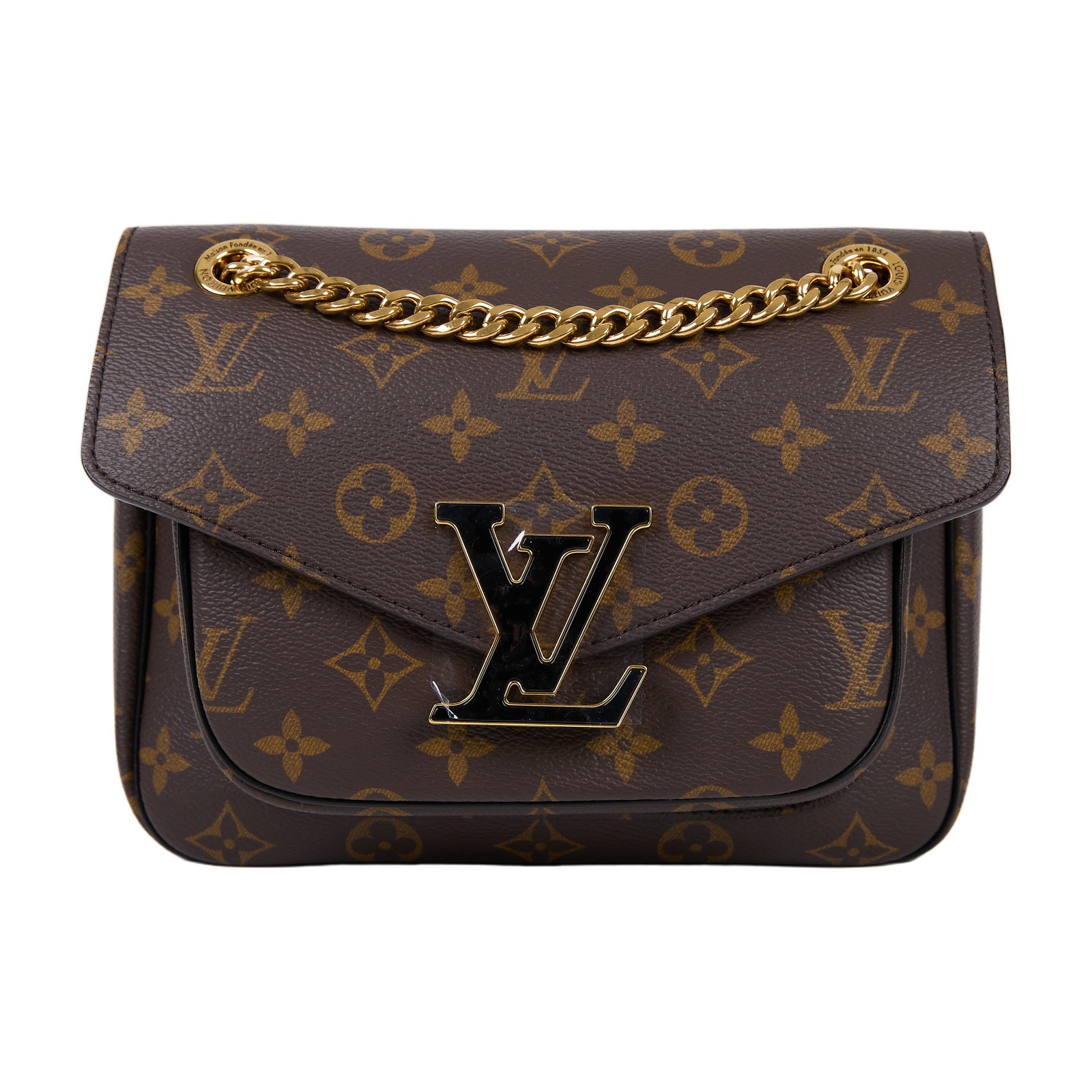 路易威登 LOUIS VUITTON Passy 帆布 肩背 斜背包 M45592 晶片款 原花PASSY 原廠盒子/防塵袋