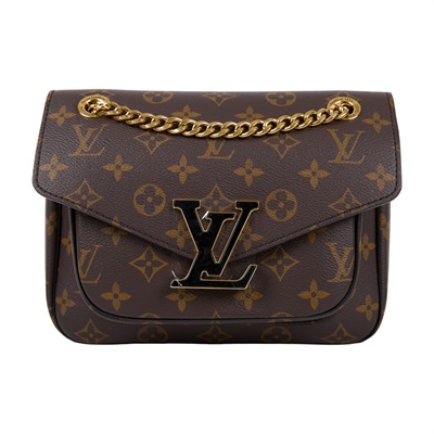 路易威登 LOUIS VUITTON Passy 帆布 肩背 斜背包 M45592 晶片款 原花PASSY 原廠盒子/防塵袋