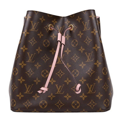 路易威登 LOUIS VUITTON NéoNoé MM 經典帆布 肩背 水桶包 粉紅色 M44022 晶片款 原花拼粉NEONOE 原廠盒子/防塵袋