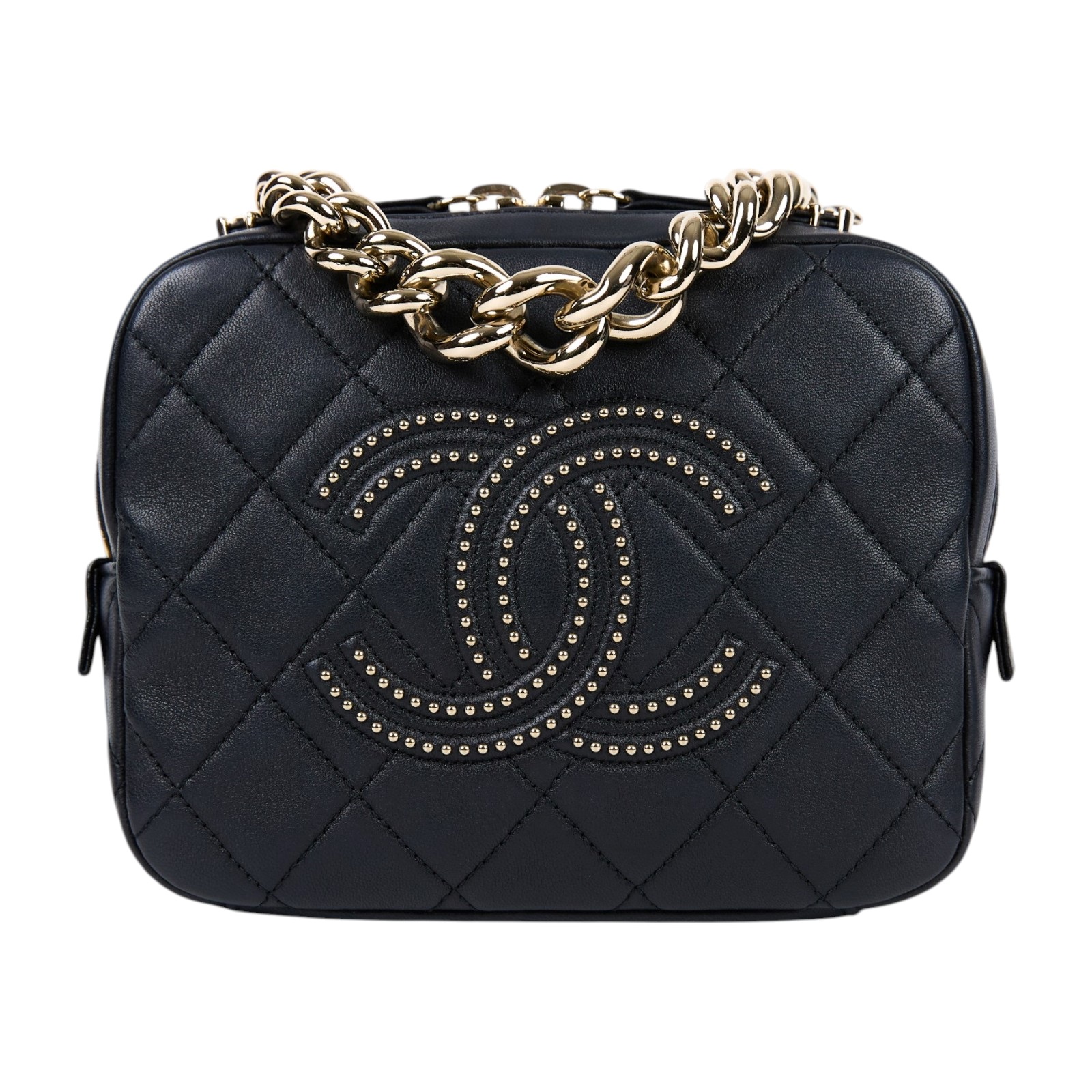 香奈兒 CHANEL Vanity Case 手提包 斜背包 化妝箱 化妝包 AS1512 B02377 29開 黑VANITY CASE 原廠盒子/防塵袋/保證卡/購買證明影本