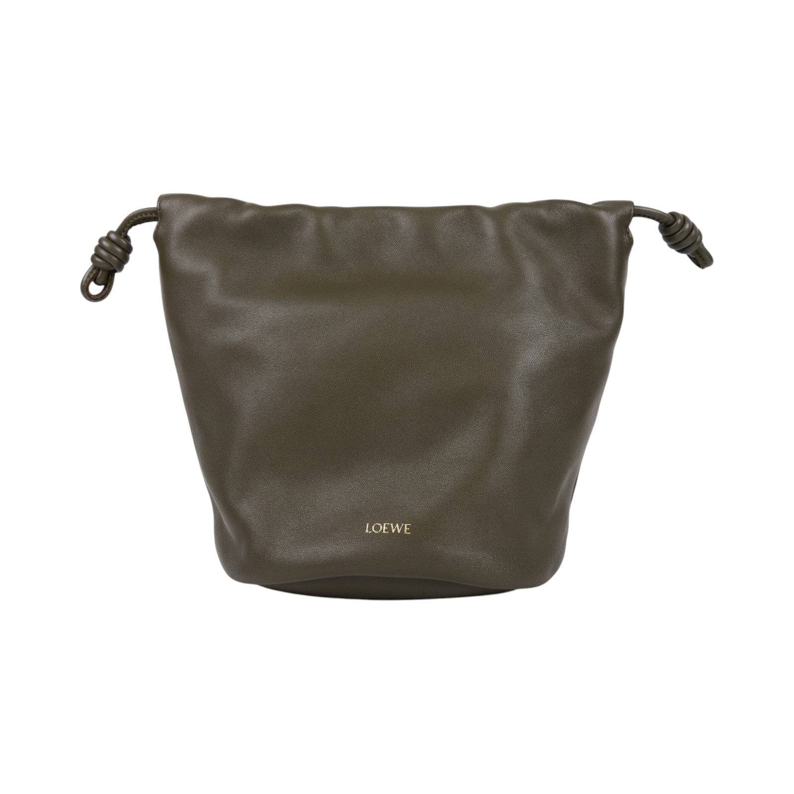 羅意威 LOEWE Flamenco Purse 水桶包 斜背包 中型 A411FPBX02 綠色Flamenco鏈帶抽繩水桶包 防塵袋/背帶2