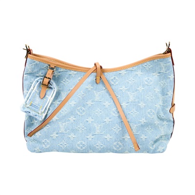 路易威登 LOUIS VUITTON CarryAll PM 肩背包 丹寧 M11462 晶片款 藍牛仔CARRYALL PM 防塵袋/背帶/內袋
