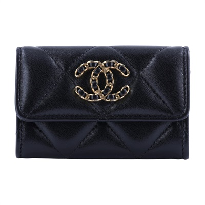 香奈兒 CHANEL 19 口蓋卡片夾 卡夾 AP1790 B04852 晶片款 黑金羊19卡包 原廠盒子/防塵袋/購買證明