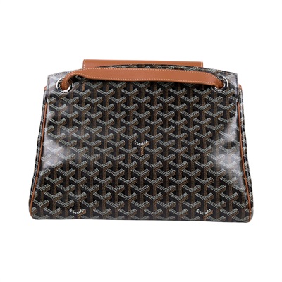 高雅德 GOYARD Rouette Souple PM 肩背包 ROUETTPMLTY 黑Rouette 翻蓋肩背托特包 PM 防塵袋/購買證明影本