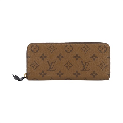 路易威登 LOUIS VUITTON Clémence 錢包 拉鍊 長夾 Monogram Reverse塗層帆布 M82336 晶片款  原廠盒子
