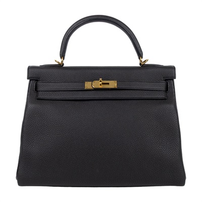 愛馬仕 Hermes Kelly Bag 凱莉包 32 KL32 A CT 568 IG A刻 黑金KELLY32 內縫 原廠盒子/防塵袋/背帶/鎖組/雨衣