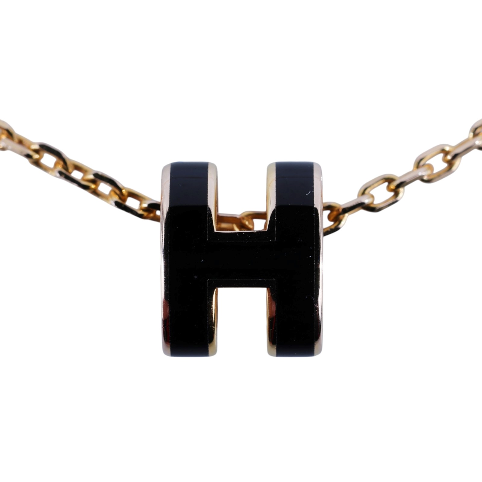 愛馬仕 Hermes Mini Pop H 墜飾 黑色 H147992Fv03 ST0219 黑金POP H MINI項鍊 原廠盒子