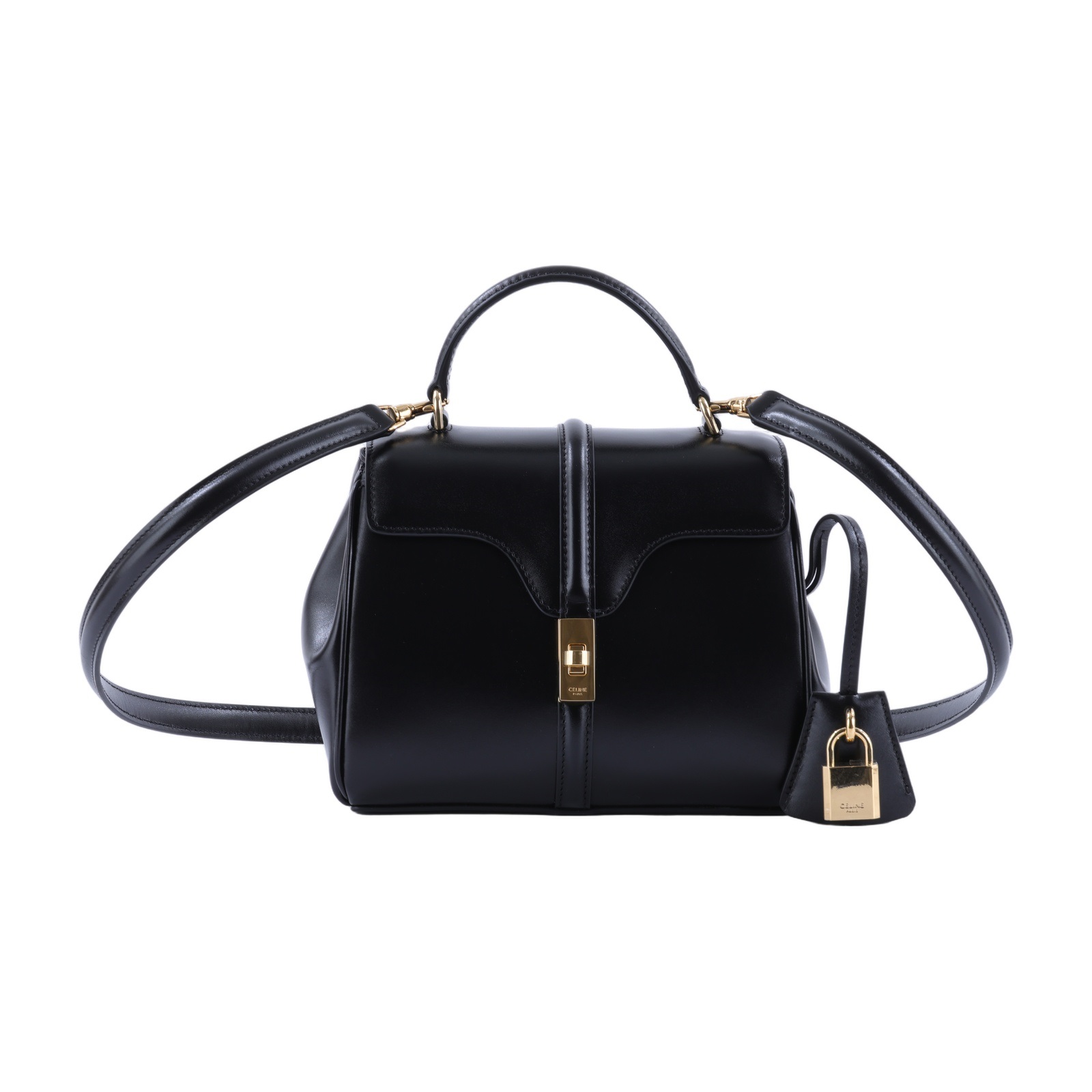 思琳 CELINE Mini 16 緞面小牛皮手袋 MINI 16 IN SATINATED CALFSKIN 197983BEY  防塵袋/背帶/鎖組/購買證明正本