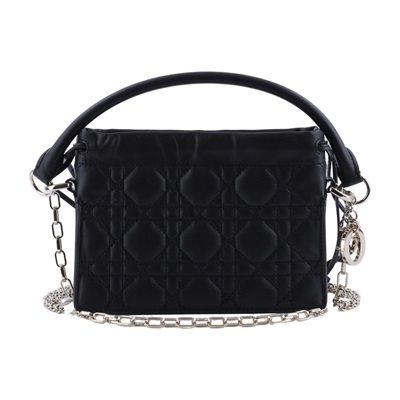 迪奧 CHRISTIAN DIOR Lady Dior Milly 迷你手袋  黑色MILLY MINI 防塵袋/背帶2
