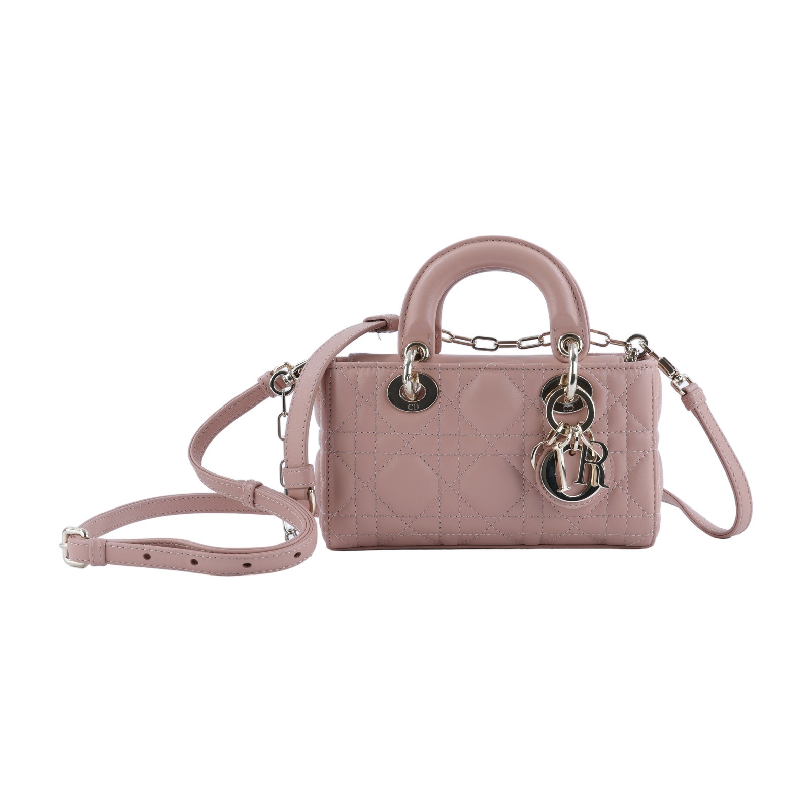 迪奧 CHRISTIAN DIOR Lady D-Joy 微型手袋 S0910ONGE  原廠盒子/防塵袋/保證卡/背帶2/購買證明影本