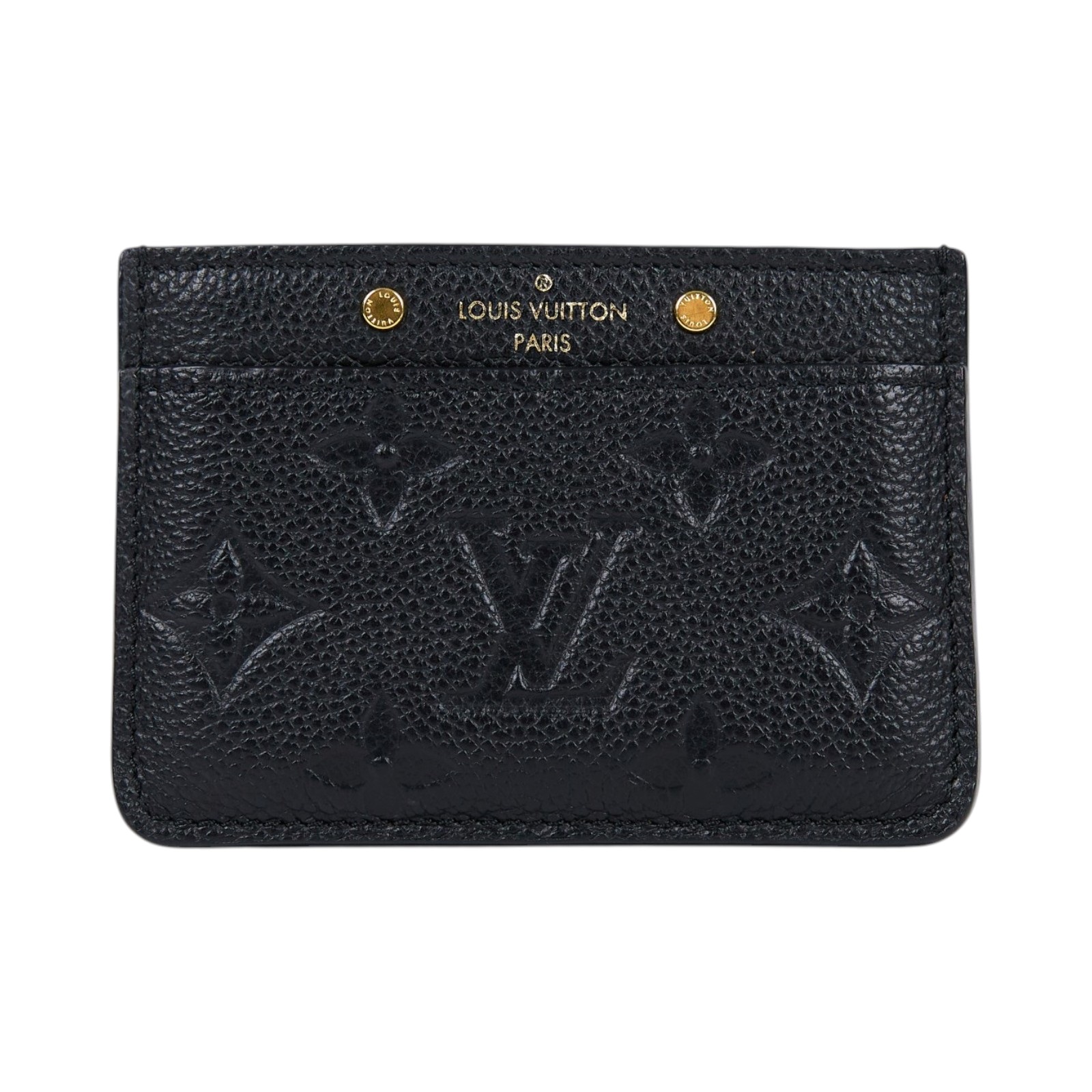 路易威登 LOUIS VUITTON 卡片套 卡夾 Monogram塗層帆布 壓花粒面 牛皮 M69171 晶片款 黑原花壓紋卡夾 原廠盒子