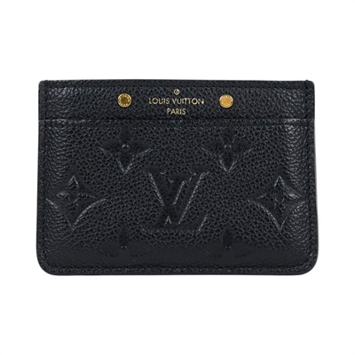 路易威登 LOUIS VUITTON 卡片套 卡夾 Monogram塗層帆布 壓花粒面 牛皮 M69171 晶片款 黑原花壓紋卡夾 原廠盒子