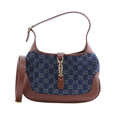 古馳 GUCCI Jackie 1961 小型 肩揹袋 636706 2KQGG 藍牛仔 JACKIE 1961 防塵袋/背帶