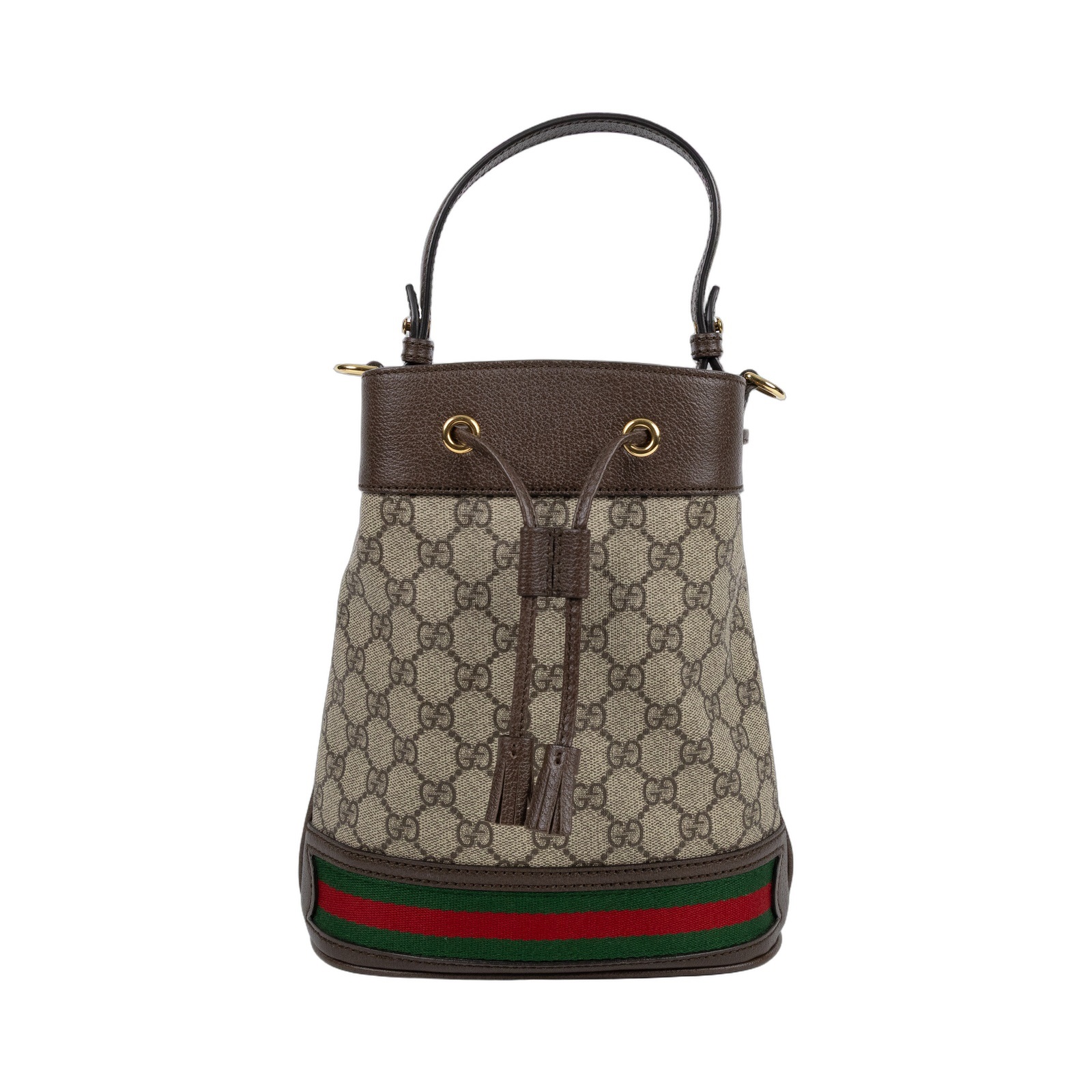 古馳 GUCCI Ophidia GG 小型 肩背 水桶袋 550621 96I3B 棕GG紋Ophidia水桶包 背帶