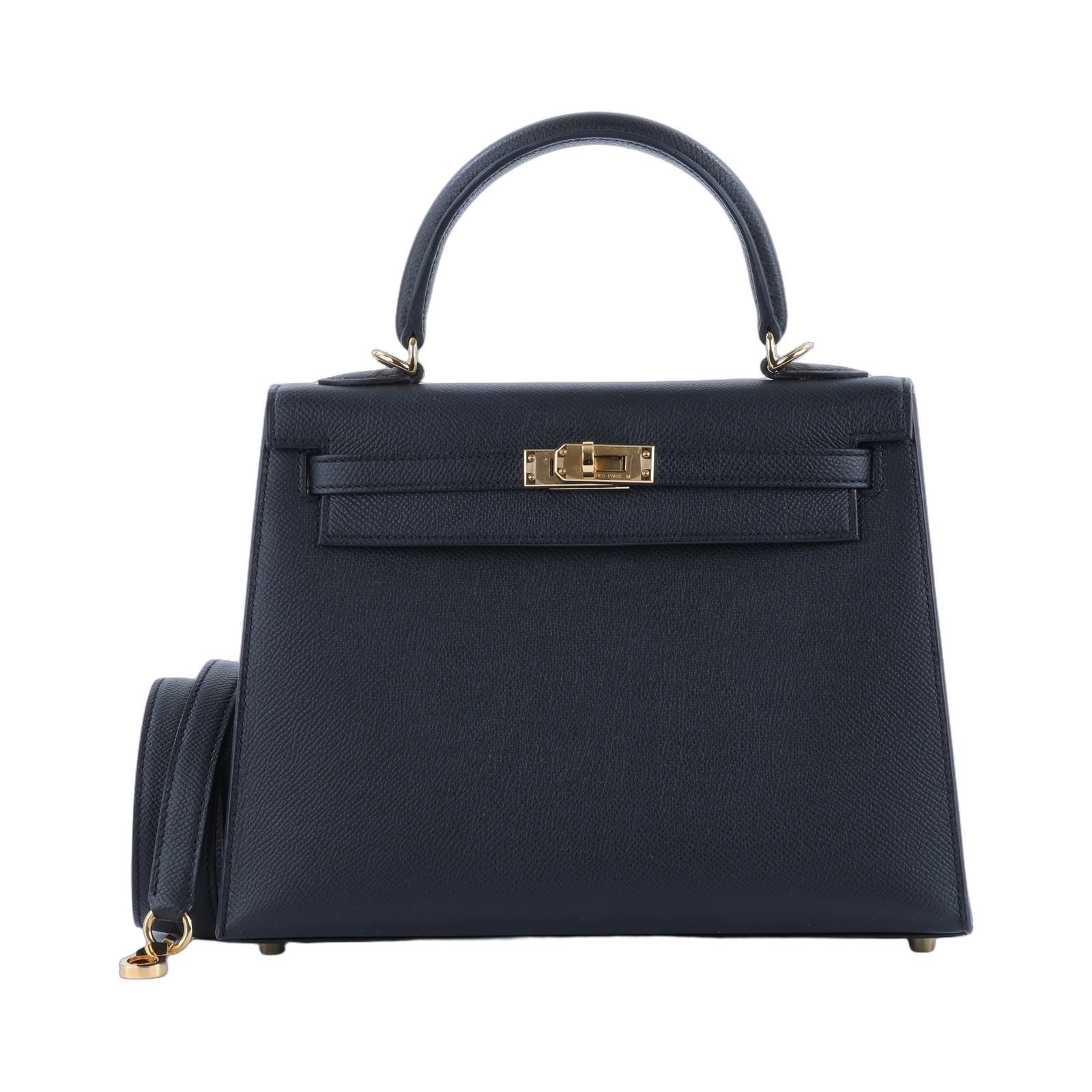 愛馬仕 Hermes Kelly II Sellier 凱莉包 25 黑色 金色五金 H038416CC89 W刻 WTC272UG H038416CC  原廠盒子/防塵袋/購買證明/鎖組/背帶