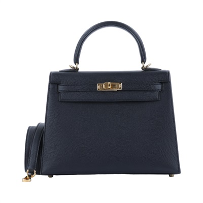 愛馬仕 Hermes Kelly II Sellier 凱莉包 25 黑色 金色五金 H038416CC89 W刻 WTC272UG H038416CC  原廠盒子/防塵袋/購買證明/鎖組/背帶