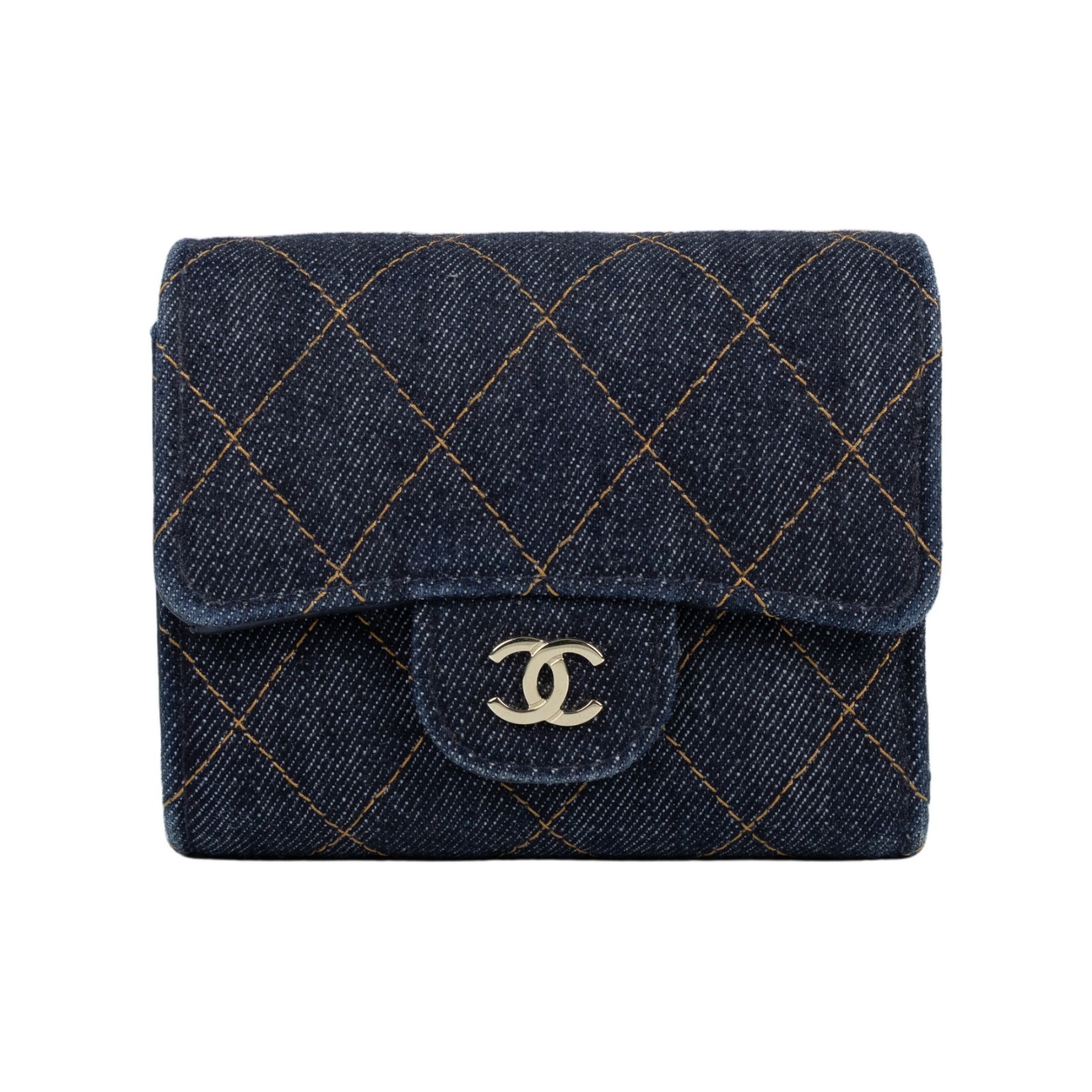 香奈兒 CHANEL CC 錢包 三折 短夾  AP0229 B23492 晶片款 丹寧COCO三折短夾 原廠盒子/防塵袋