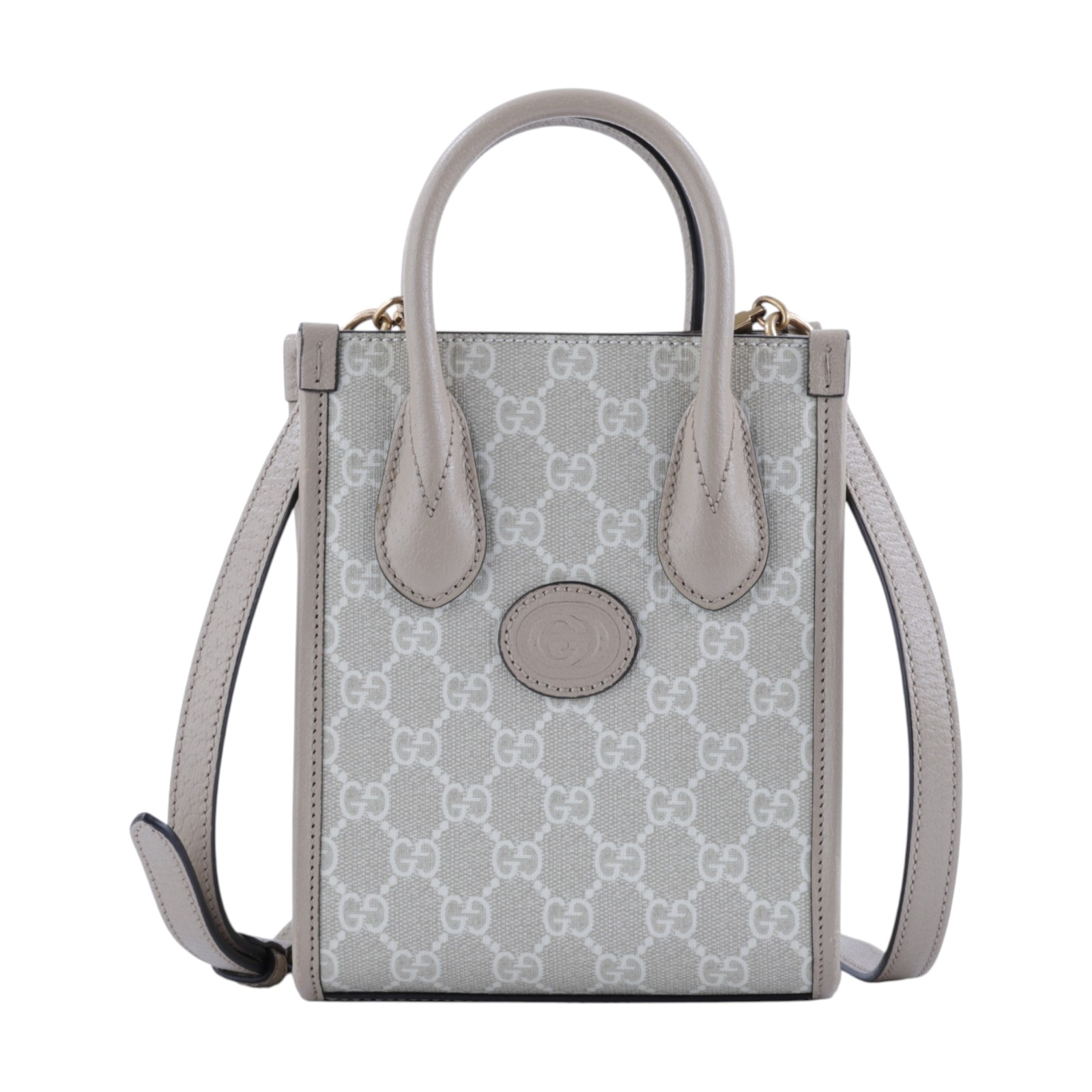 古馳 GUCCI Interlocking G 迷你 手提袋 671623 UULBT 奶茶INTERLOCKING琴譜 原廠盒子/防塵袋/背帶