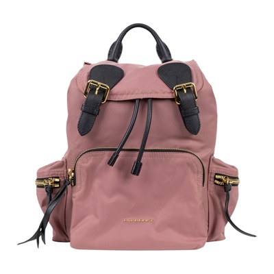 博柏利 BURBERRY The Rucksack 尼龍 後背包 4020959 粉尼龍後背包 防塵袋