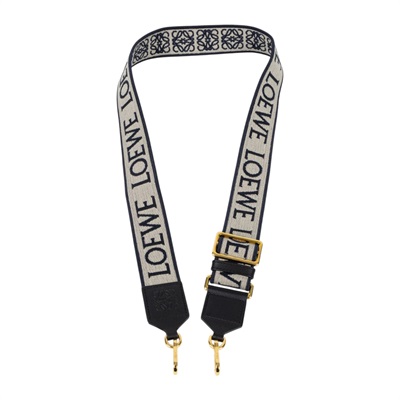 羅意威 LOEWE 緹花織 小牛皮 Anagram 肩帶 背帶 C073T87X01 黑帆布Anagram背帶 防塵袋