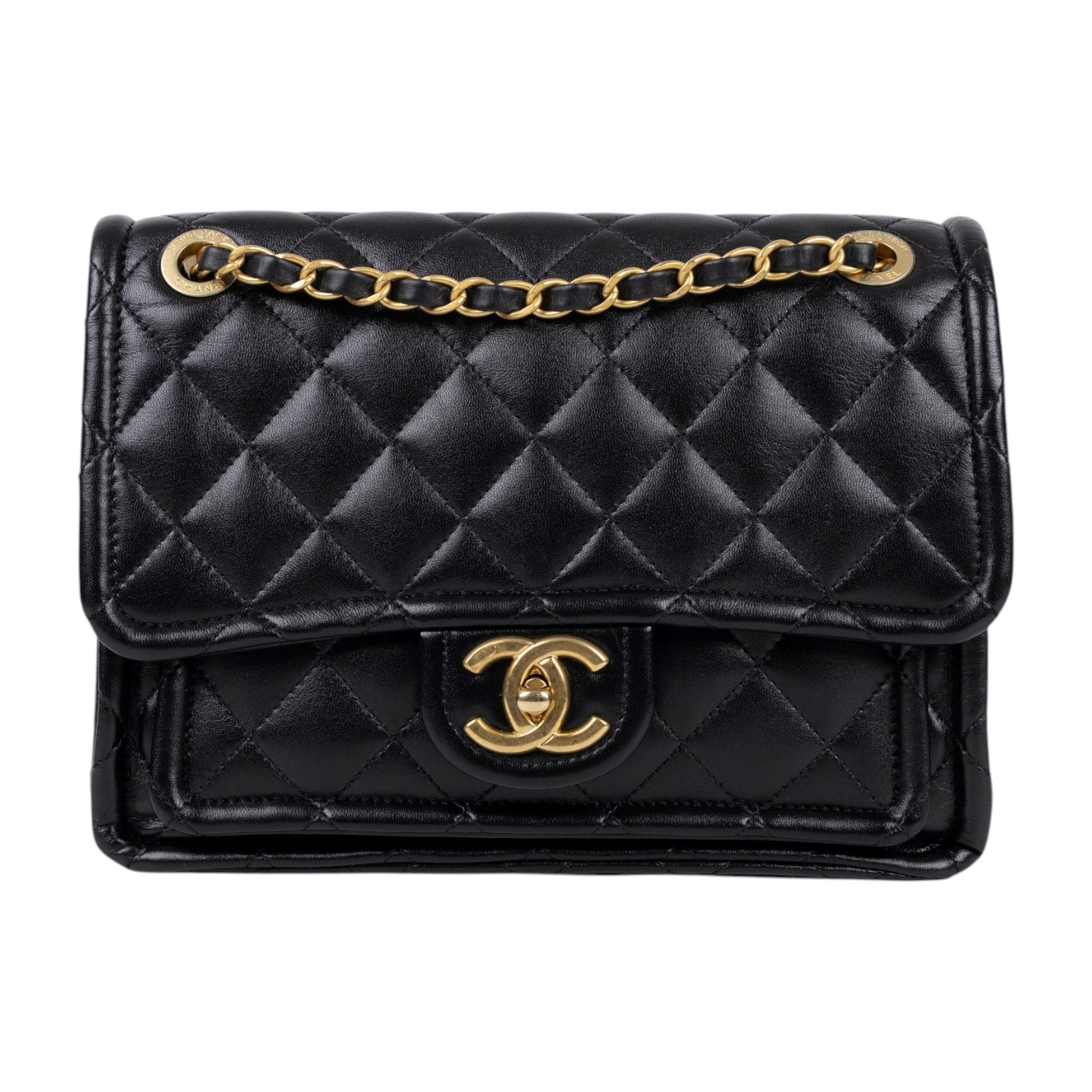 香奈兒 CHANEL CF 口蓋包 手提包 肩背包 斜背包 AS4728 B15761 黑豆腐包2WAY 防塵袋/購買證明