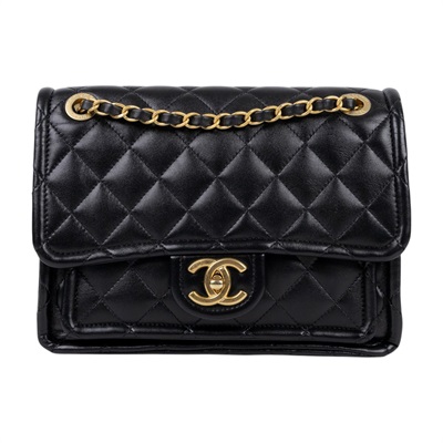 香奈兒 CHANEL CF 口蓋包 手提包 肩背包 斜背包 AS4728 B15761 黑豆腐包2WAY 防塵袋/購買證明