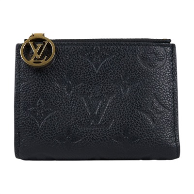 路易威登 LOUIS VUITTON Lisa 錢包 零錢夾 黑色 M83365 晶片款 黑壓紋金釦Lisa對折短夾 原廠盒子/防塵袋