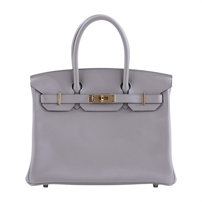 愛馬仕 Hermes Birkin Bag 柏金包 30 金色五金 瀝青灰色 H073437CCM8 /M8  原廠盒子/防塵袋/鎖組/購買證明正本/雨衣