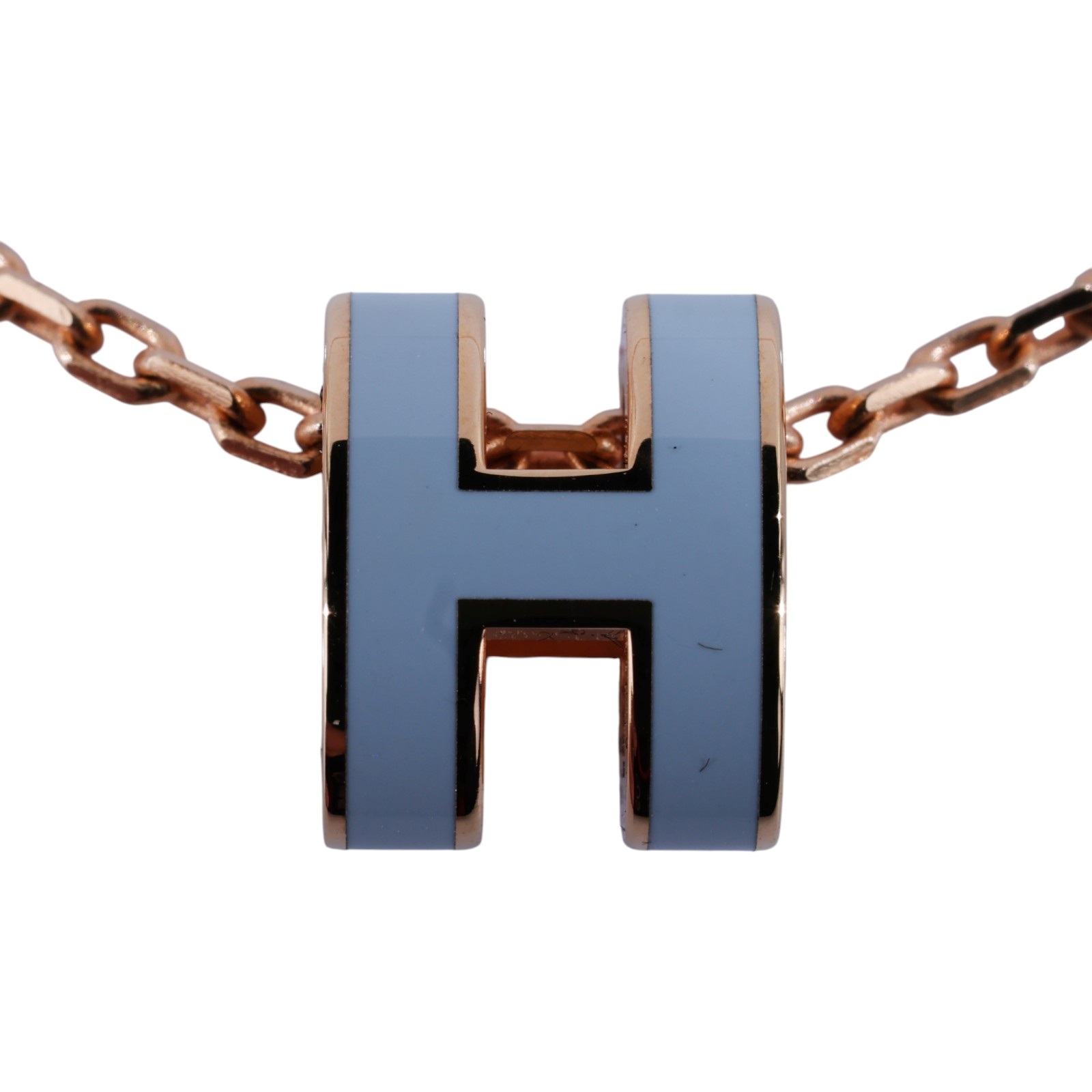 愛馬仕 Hermes Mini Pop H 墜飾 POPHPMINI 147992FO 微風藍MINI POP H項鍊 原廠盒子/內襯