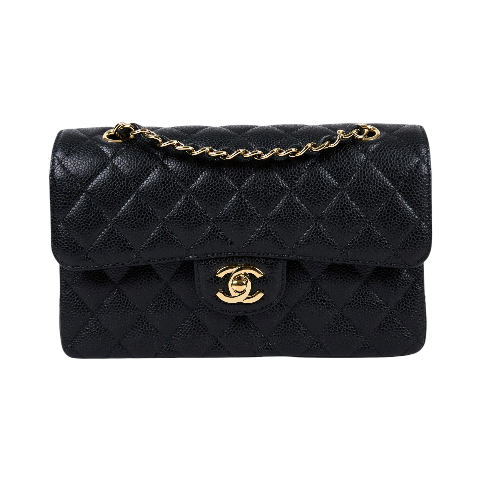 香奈兒 CHANEL CF 經典 小型 口蓋包 A01113 Y01864 31開黑金荔枝COCO23 原廠盒子/防塵袋/購買證明正本/保證卡