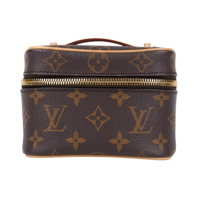路易威登 LOUIS VUITTON Nice Nano 經典帆布 梳洗袋 化妝箱 M44936 晶片款 原花Nice Nano 防塵袋