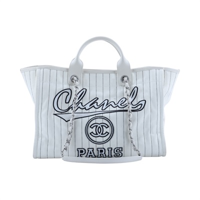 香奈兒 CHANEL 海灘包 大型 A66941 白條紋沙灘包 防塵袋
