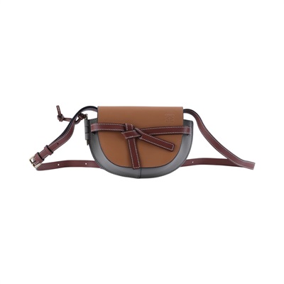 羅意威 LOEWE Mini Gate Dual bag 迷你 小牛皮 肩背包 A650N46X08 焦糖雙色MINI GATE 防塵袋/背帶