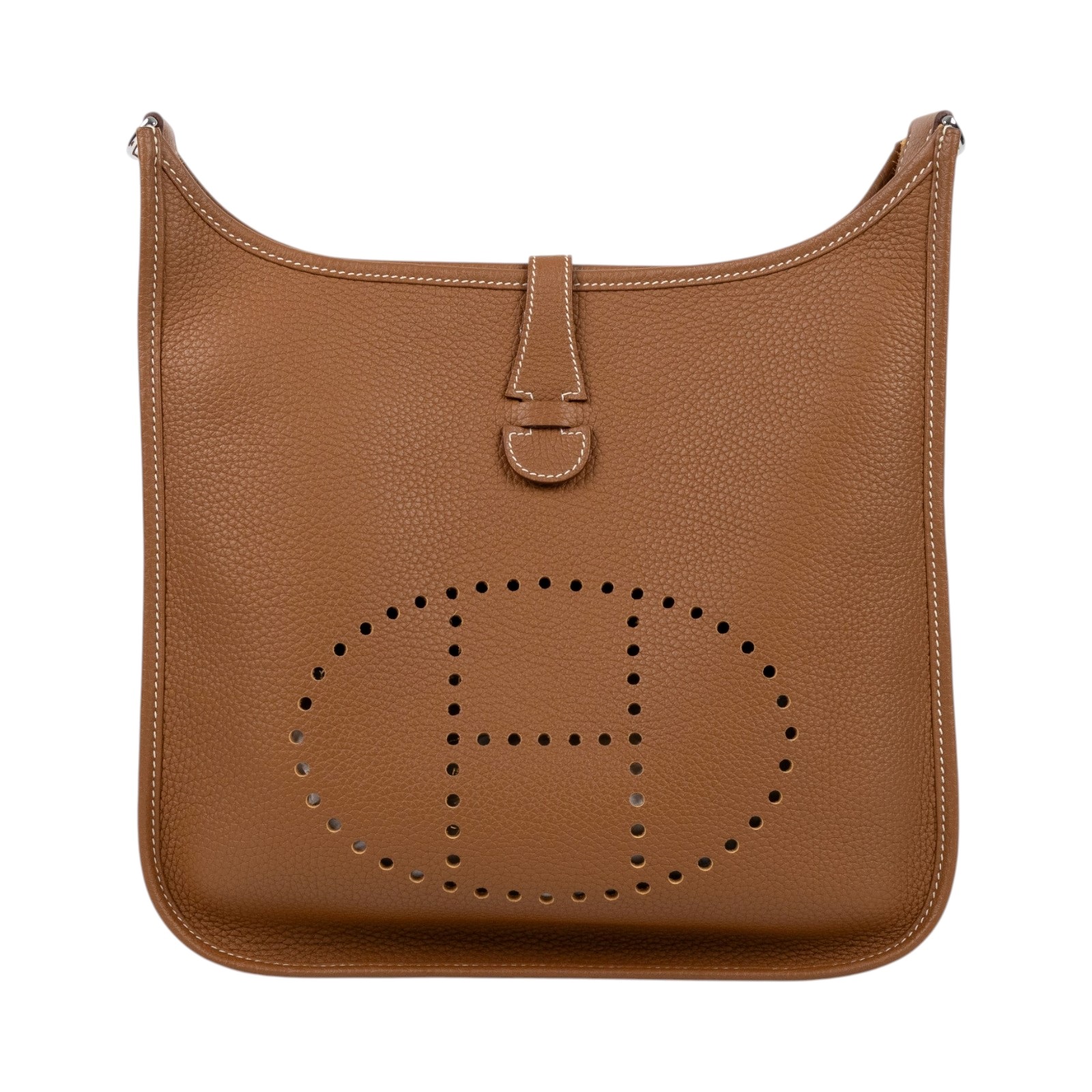 愛馬仕 Hermes Evelyne Bag 伊芙琳包 29 馬蹄型 EV29 U MN 010 U刻 金棕EVELYNE29 原廠盒子/防塵袋/背帶