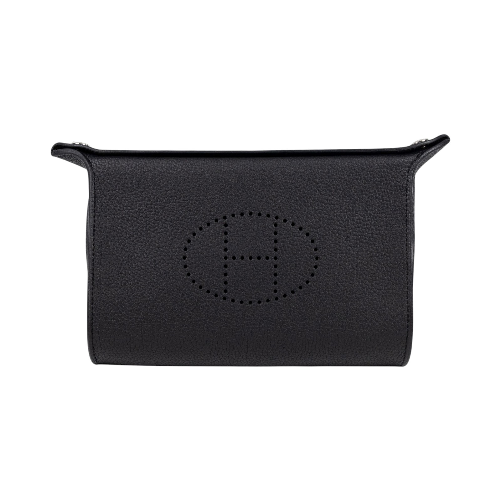 愛馬仕 Hermes Videpoches 肩背包 銀色五金 黑色  W AA 002 ZA W刻 黑Videpoches 防塵袋