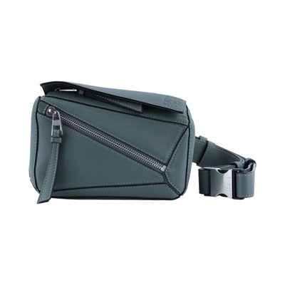 羅意威 LOEWE Puzzle bag Mini 腰包 斜背包 B510U89X02 灰綠PUZZLE腰包 防塵袋