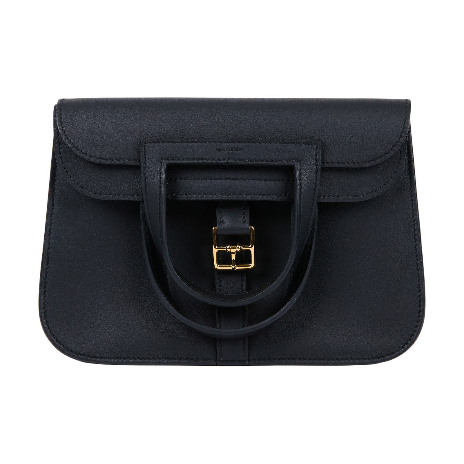 愛馬仕 Hermes Halzan Mini 手提 肩背 斜背包 金色五金 黑色 H069523CCAH  K BT 001 TD  原廠盒子防塵袋購買證明