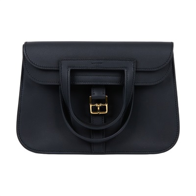 愛馬仕 Hermes Halzan Mini 手提 肩背 斜背包 金色五金 黑色 H069523CCAH  K BT 001 TD  原廠盒子防塵袋購買證明